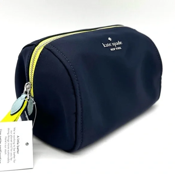 Kate Spade Chelsea Colorblock Medium Cosmetic Case Blazer Blue - Picture 4 of 7